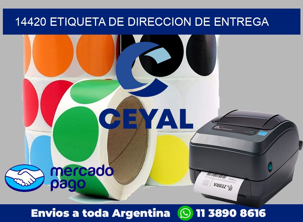 14420 Etiqueta de direccion de entrega