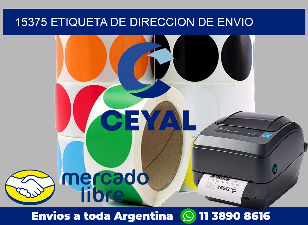 15375 Etiqueta de direccion de envio