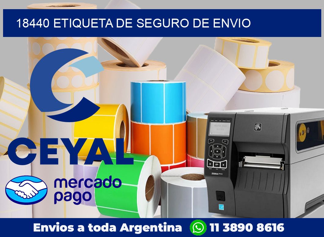 18440 Etiqueta de seguro de envio