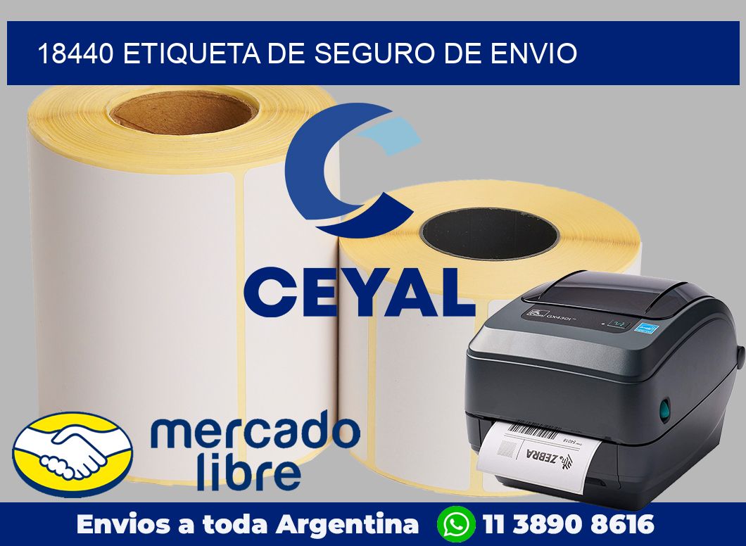 18440 Etiqueta de seguro de envio