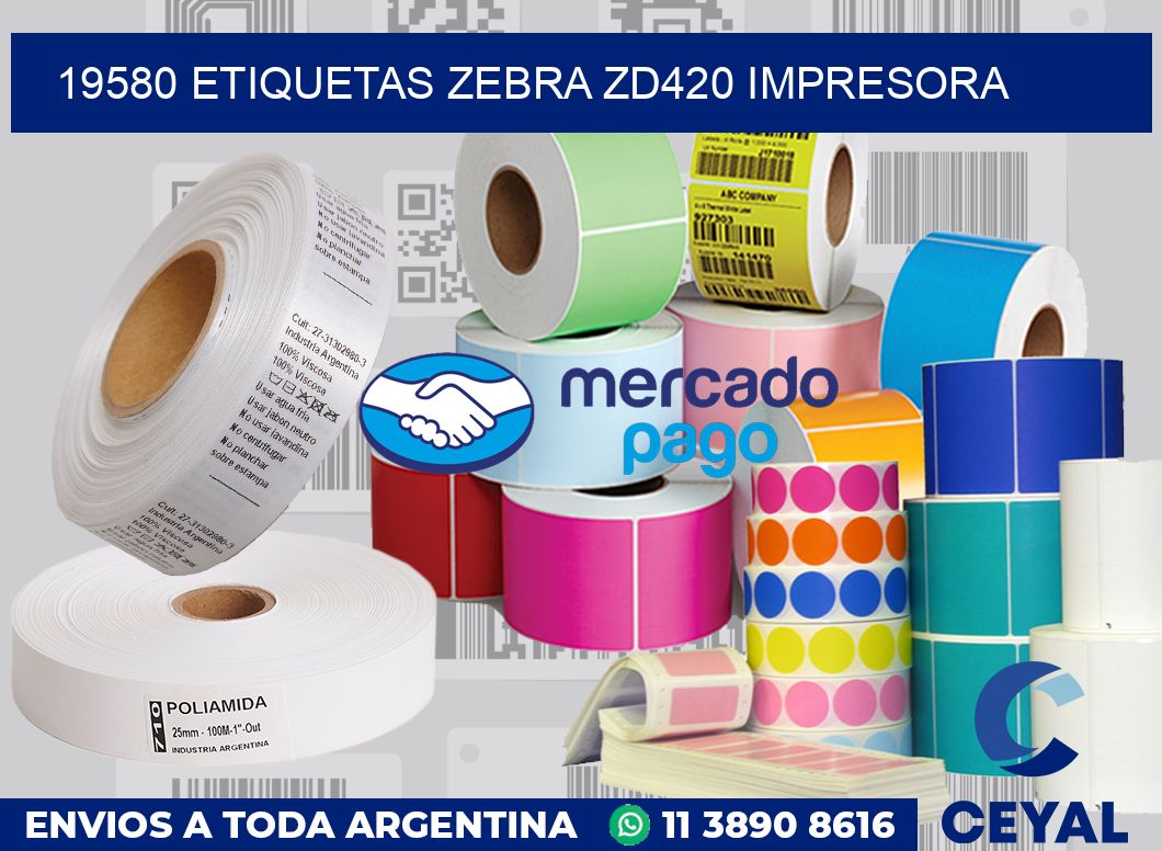 19580 etiquetas Zebra zd420 impresora