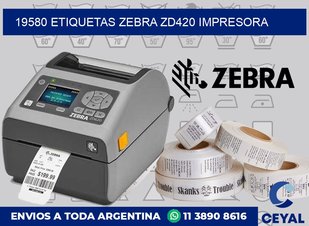 19580 etiquetas Zebra zd420 impresora