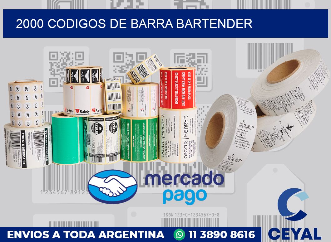 2000 Codigos de barra Bartender