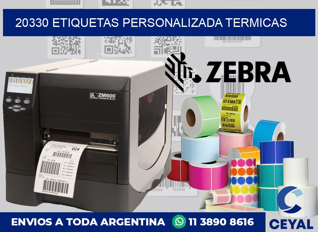 20330 etiquetas personalizada termicas