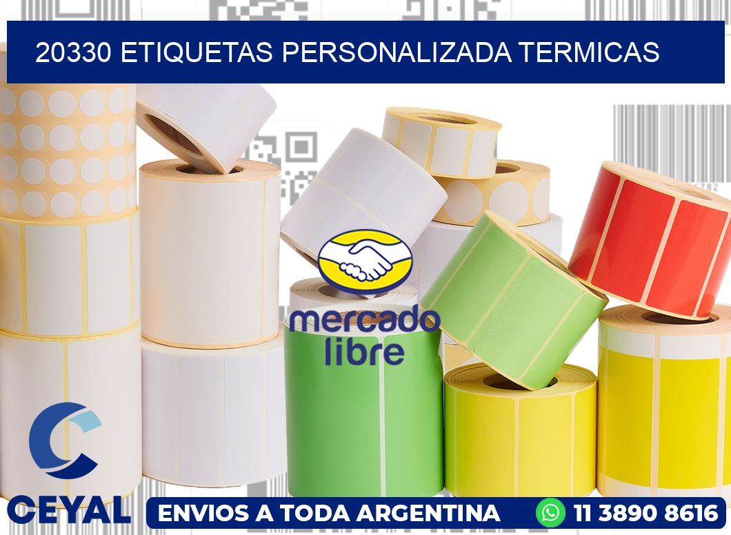 20330 etiquetas personalizada termicas