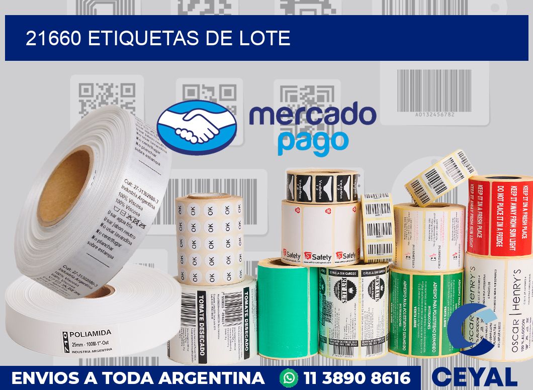 21660 Etiquetas de lote