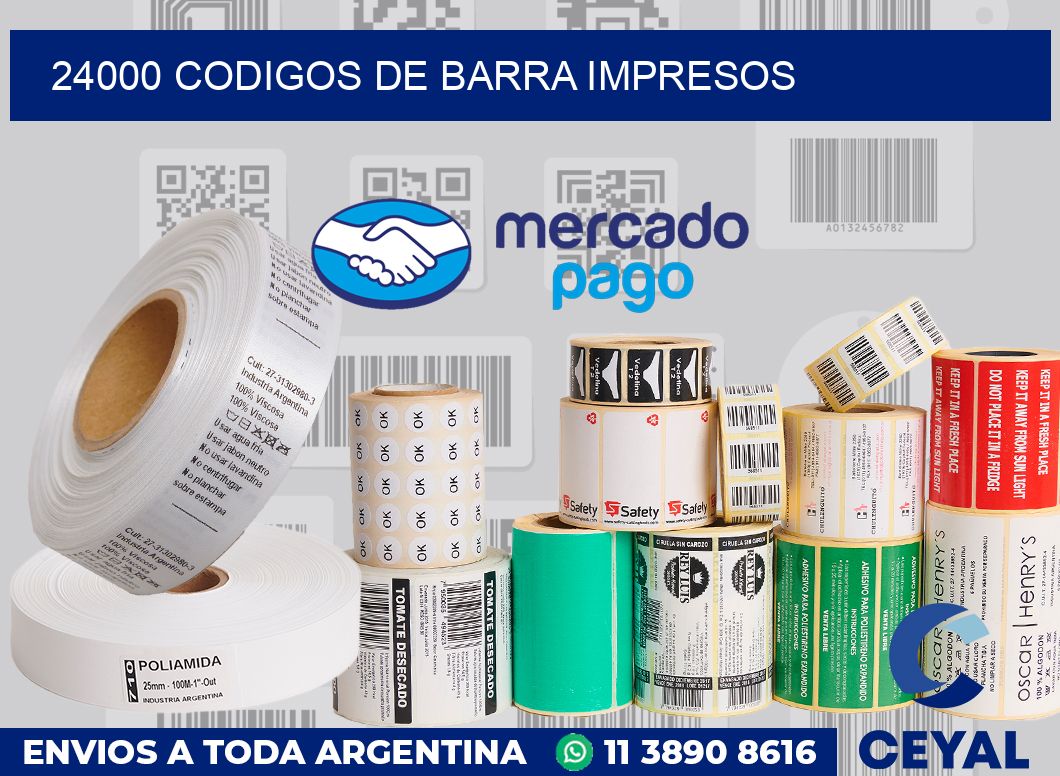 24000 Codigos de barra impresos
