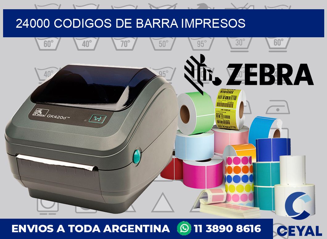 24000 Codigos de barra impresos