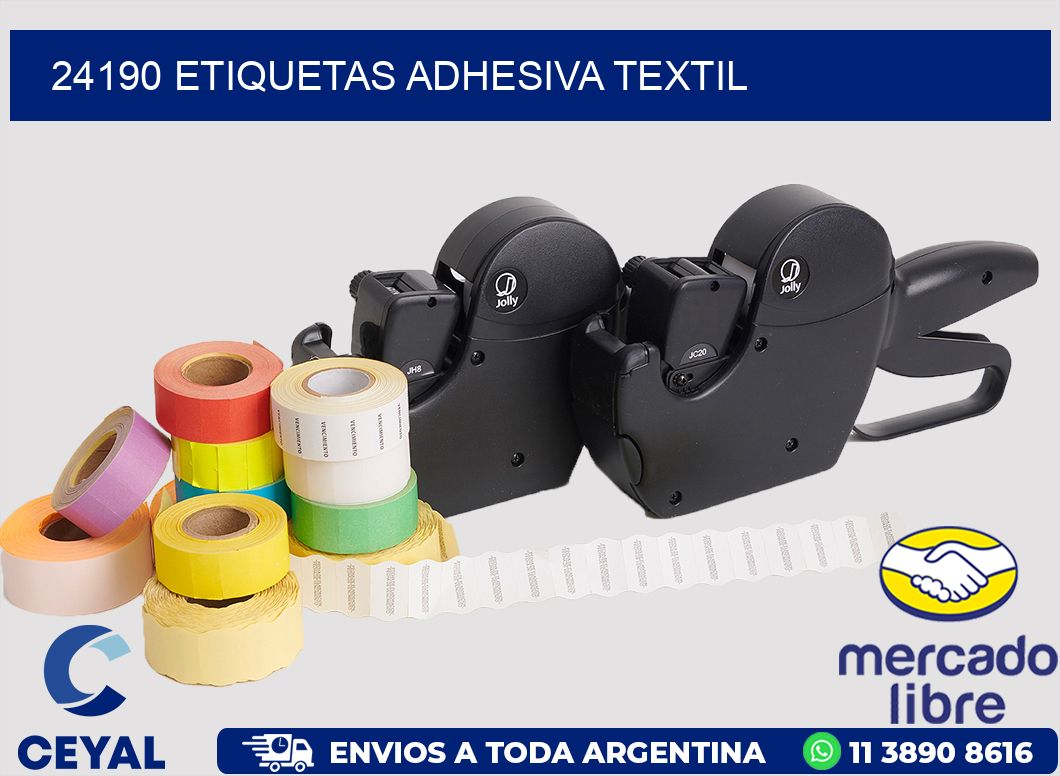 24190 etiquetas adhesiva textil