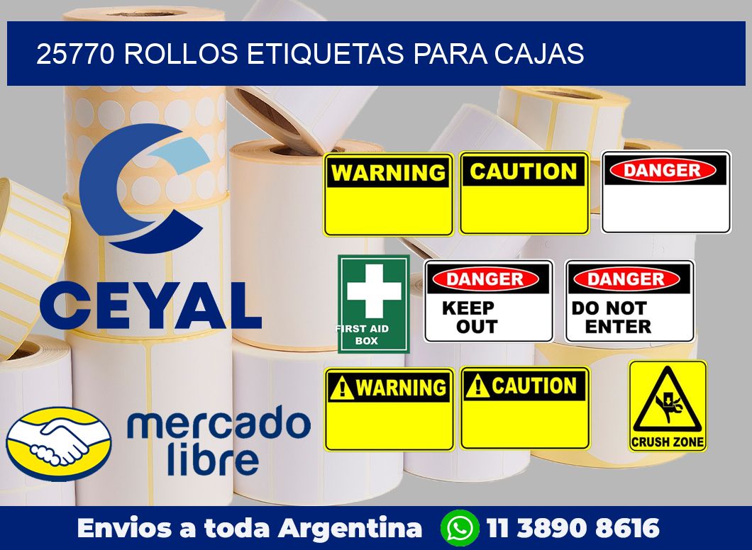25770 Rollos etiquetas para cajas