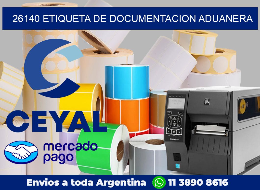 26140 Etiqueta de documentacion aduanera