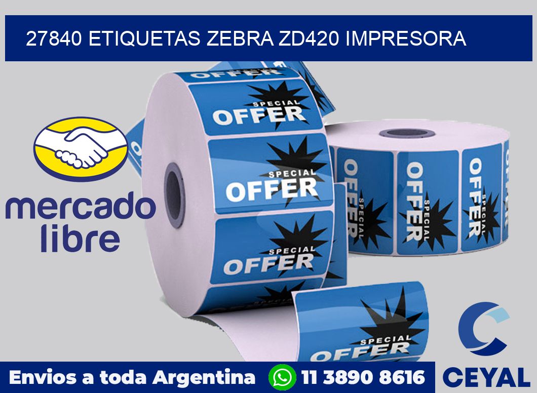 27840 etiquetas Zebra zd420 impresora
