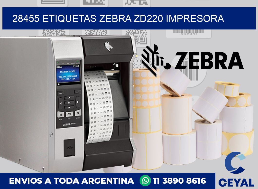 28455 etiquetas Zebra zd220 impresora