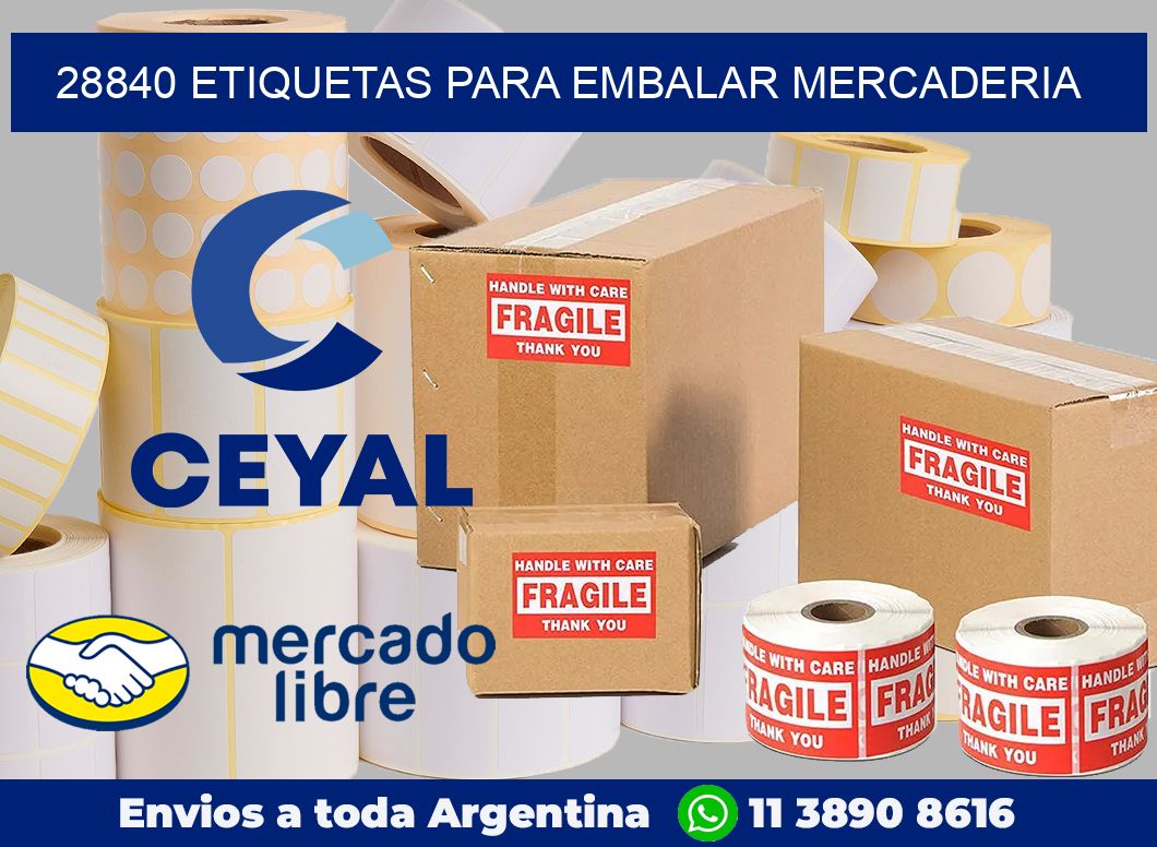 28840 Etiquetas para embalar mercaderia