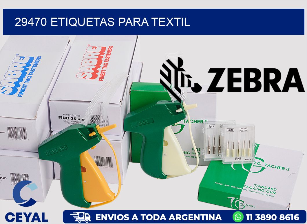 29470 etiquetas para textil