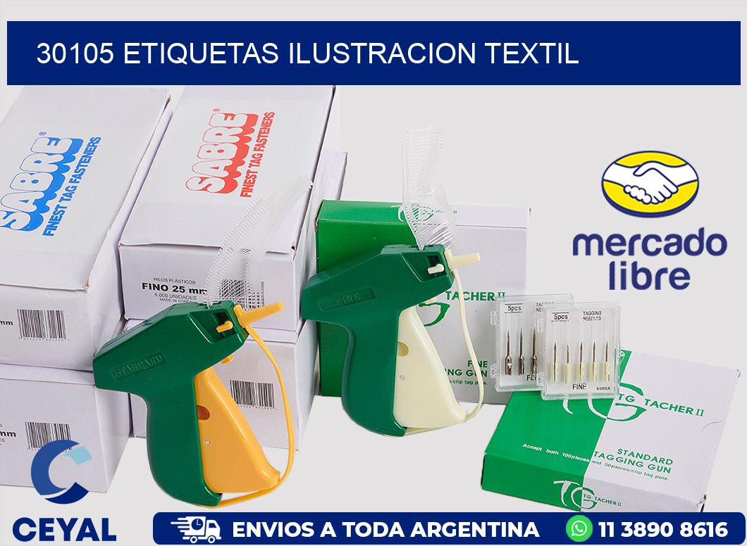 30105 etiquetas ilustracion textil