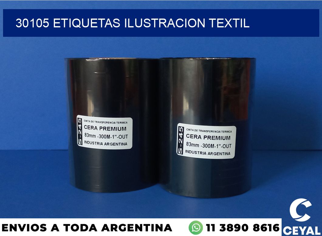 30105 etiquetas ilustracion textil