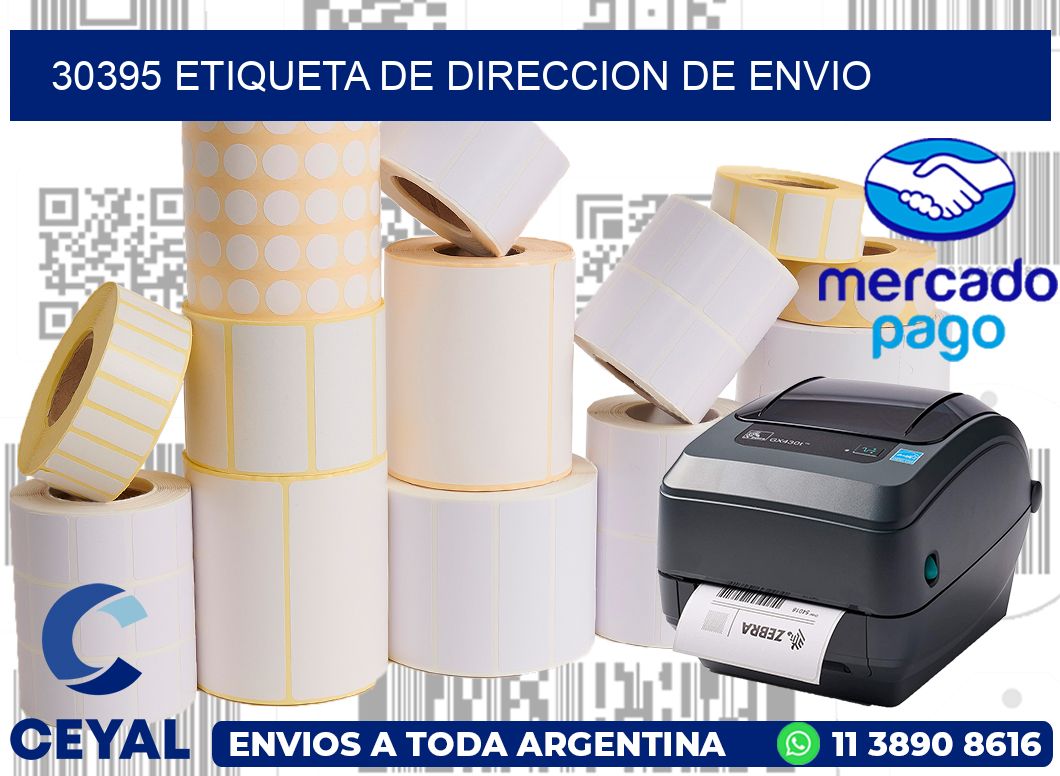 30395 Etiqueta de direccion de envio