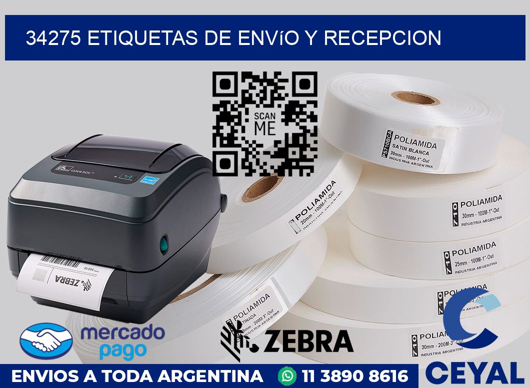 34275 Etiquetas de envío y recepcion