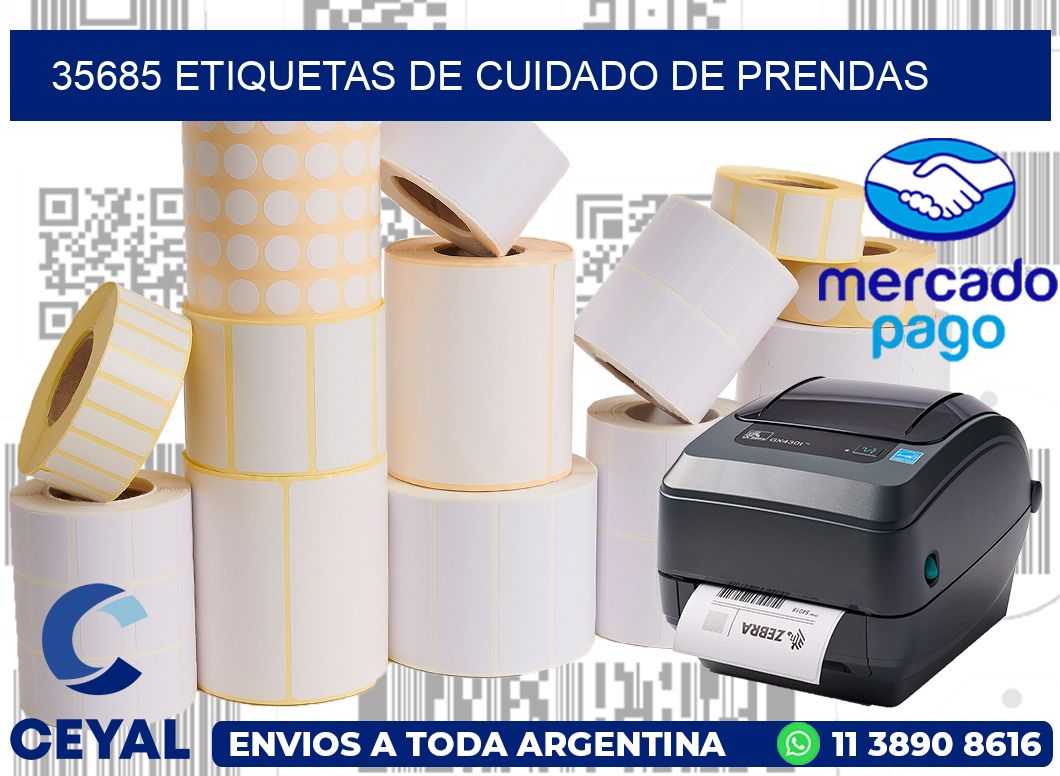 35685 Etiquetas de cuidado de Prendas