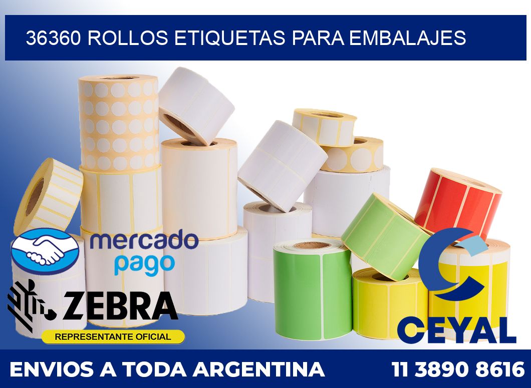36360 Rollos etiquetas para embalajes
