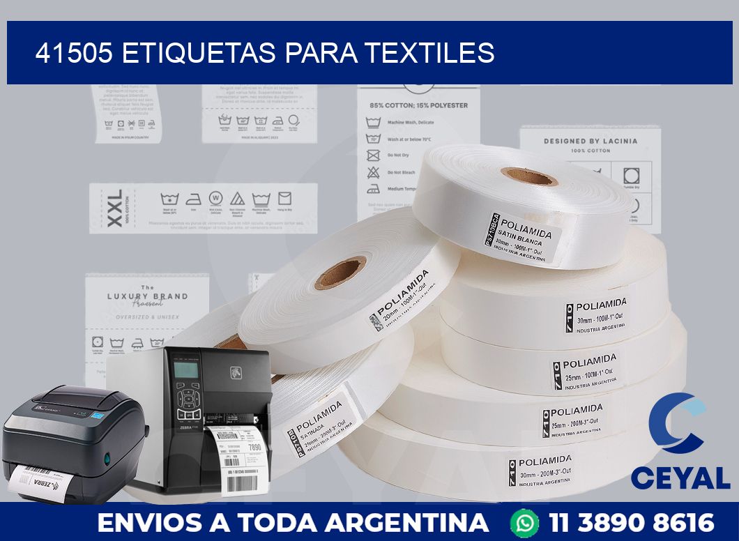 41505 etiquetas para textiles