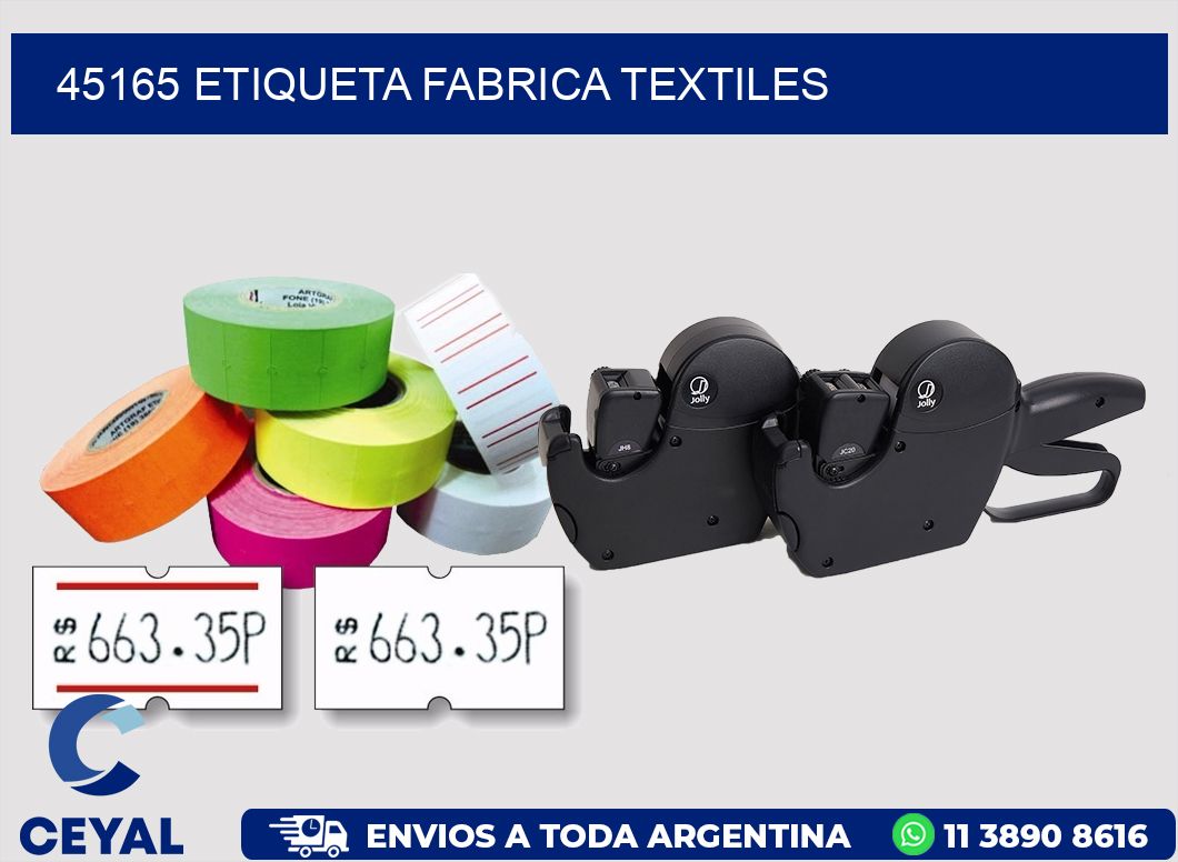 45165 etiqueta fabrica textiles