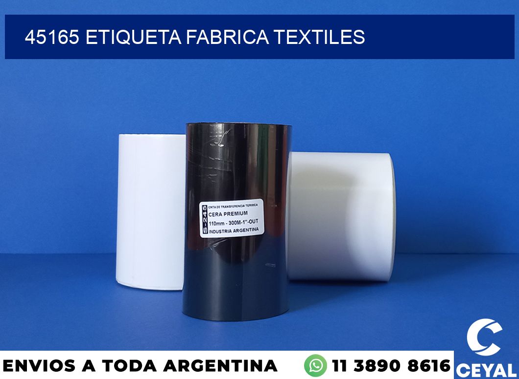 45165 etiqueta fabrica textiles
