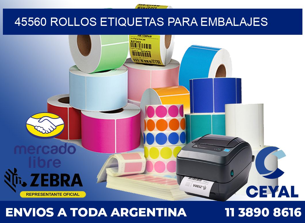 45560 Rollos etiquetas para embalajes