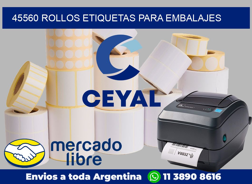 45560 Rollos etiquetas para embalajes