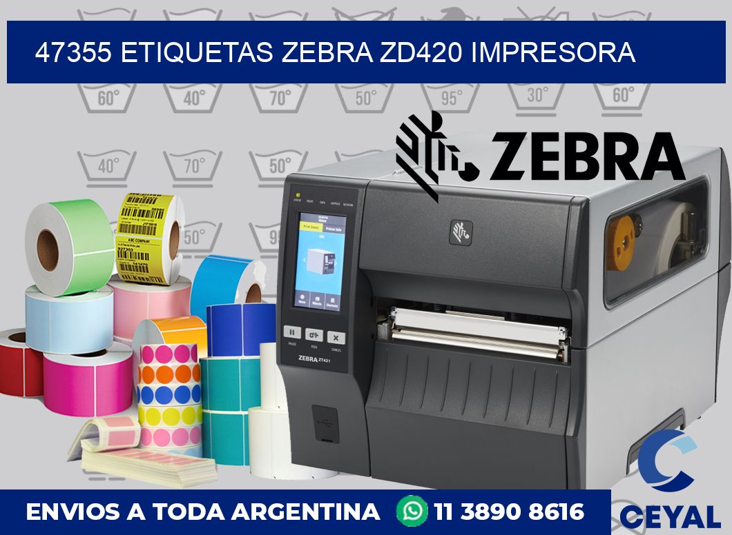 47355 etiquetas Zebra zd420 impresora