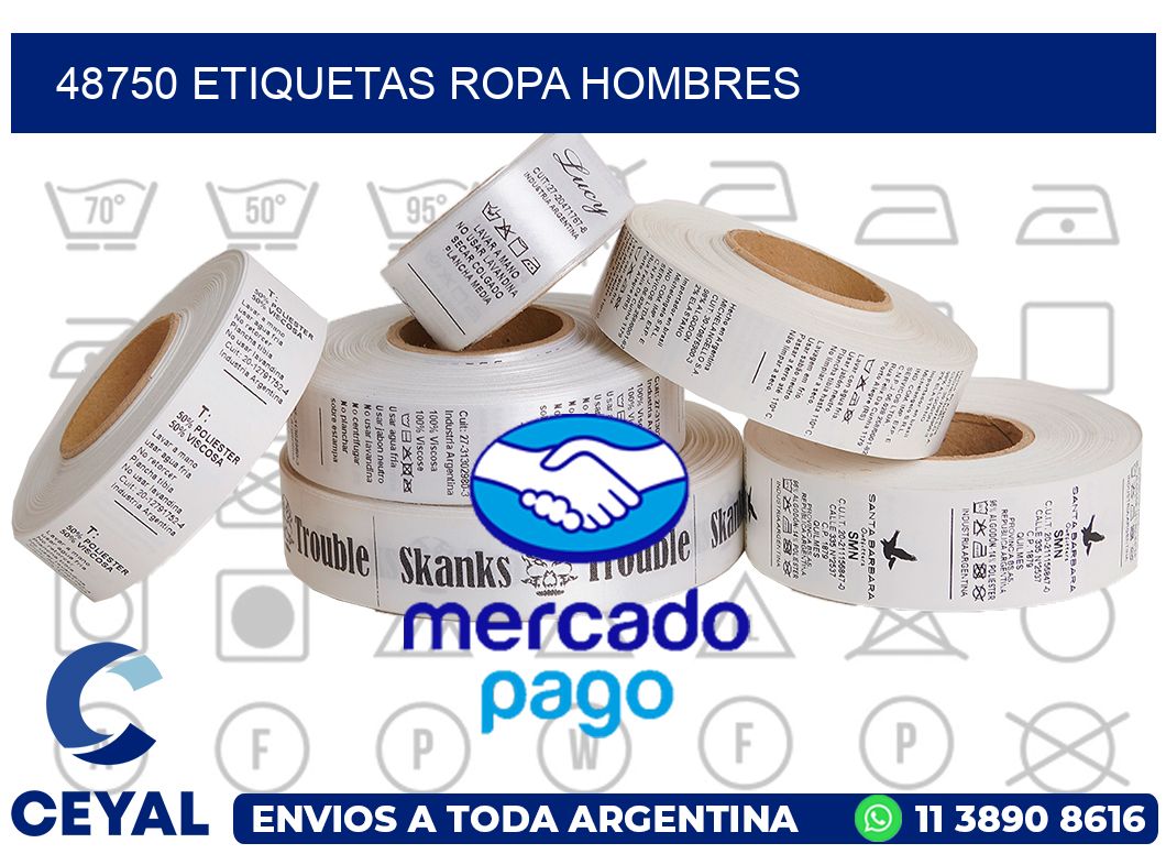 48750 Etiquetas ropa hombres