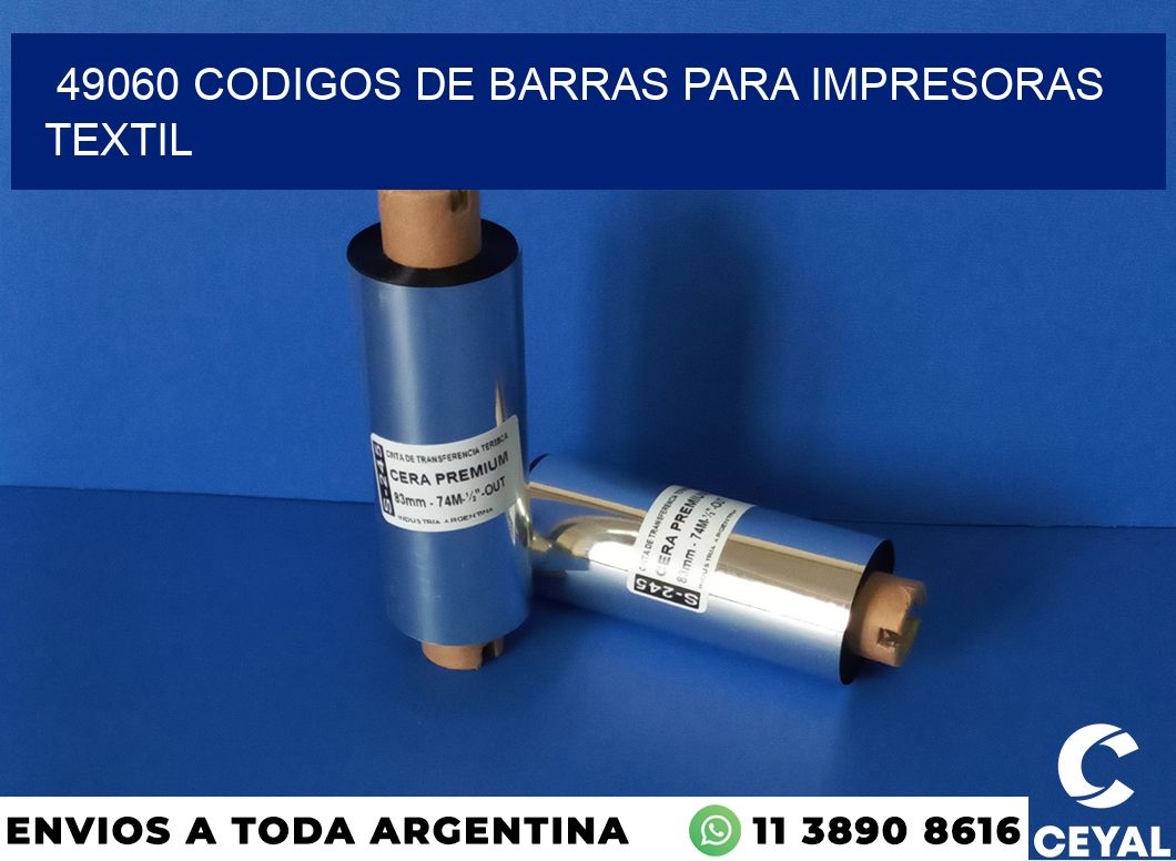 49060 codigos de barras para impresoras textil