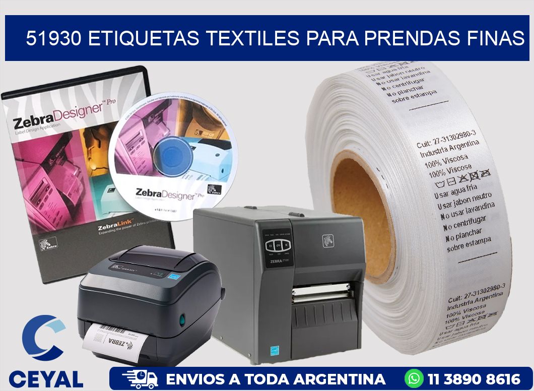 51930 Etiquetas textiles para prendas finas