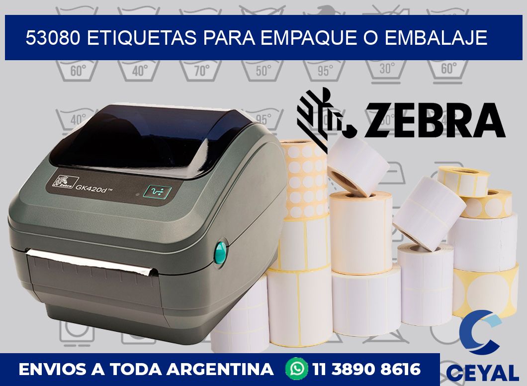 53080 etiquetas para empaque o embalaje
