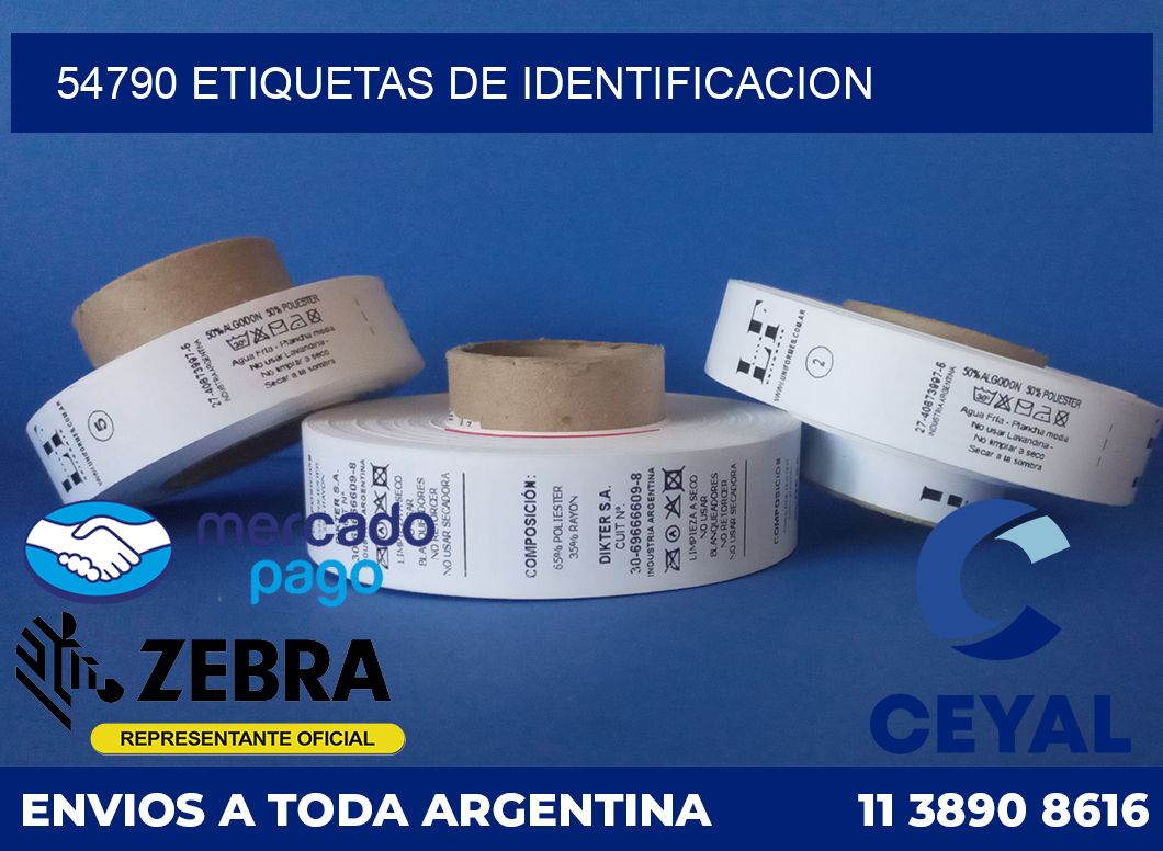 54790 Etiquetas de identificacion
