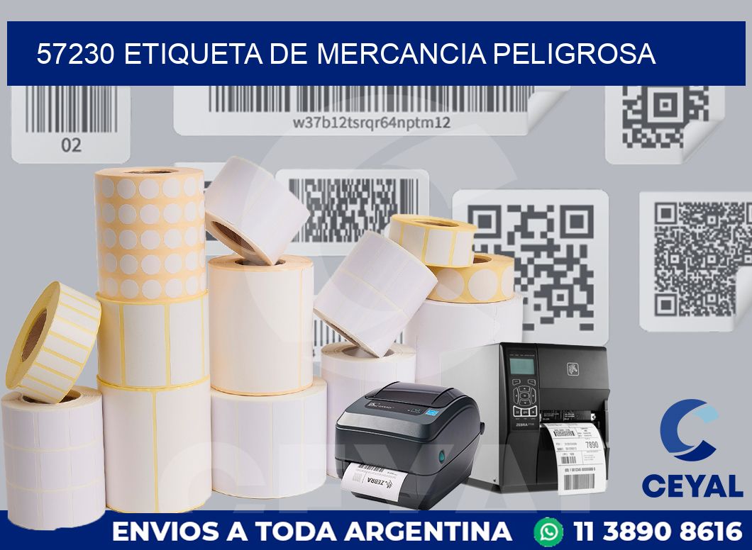 57230 Etiqueta de mercancia peligrosa