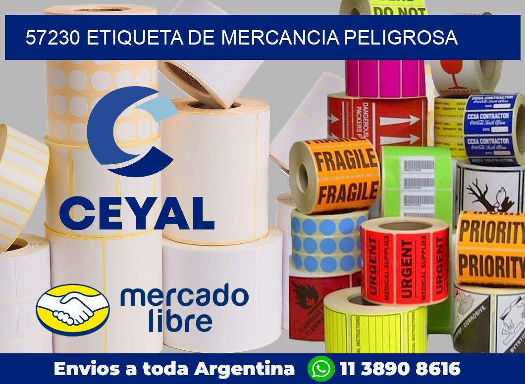 57230 Etiqueta de mercancia peligrosa