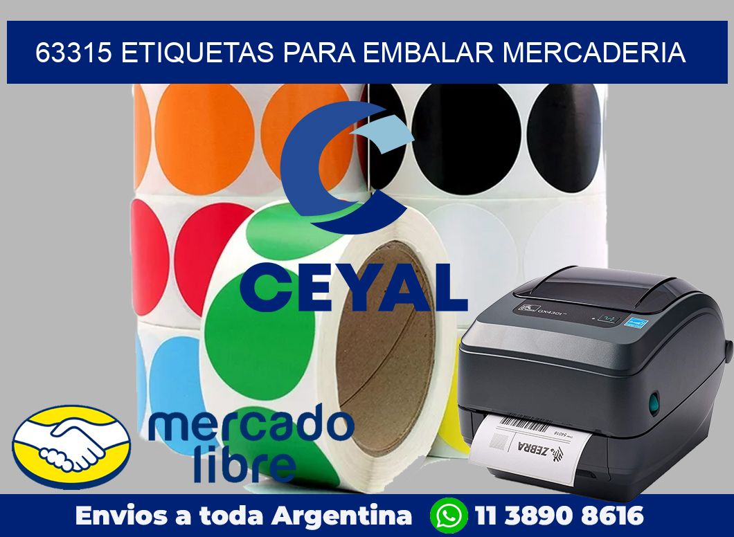 63315 Etiquetas para embalar mercaderia