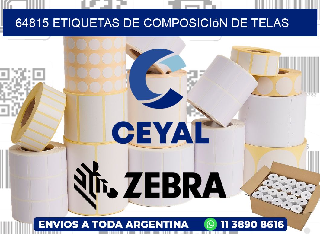 64815 Etiquetas de composición de Telas