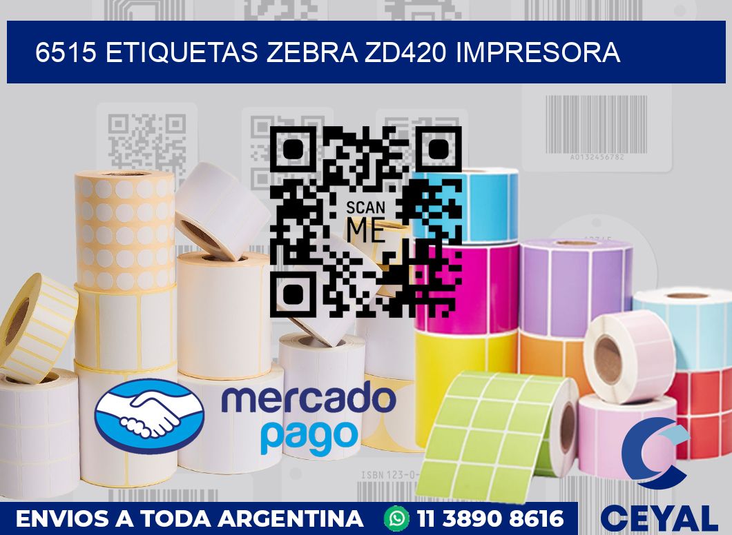 6515 etiquetas Zebra zd420 impresora