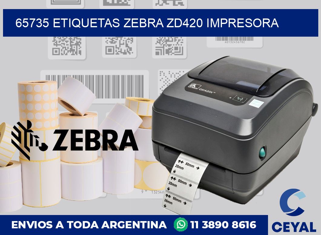 65735 etiquetas Zebra zd420 impresora
