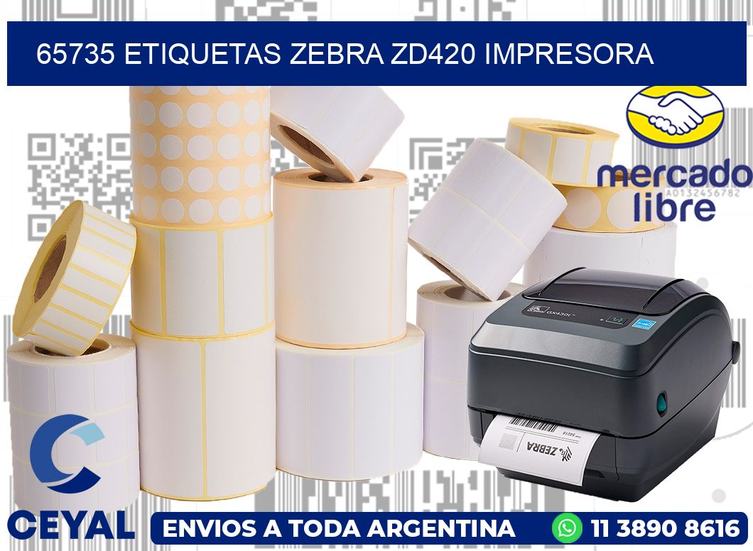 65735 etiquetas Zebra zd420 impresora