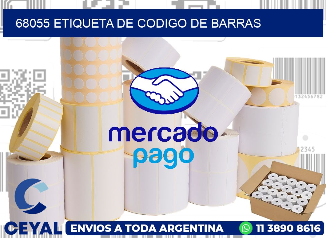 68055 Etiqueta de codigo de barras