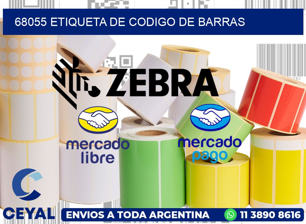 68055 Etiqueta de codigo de barras