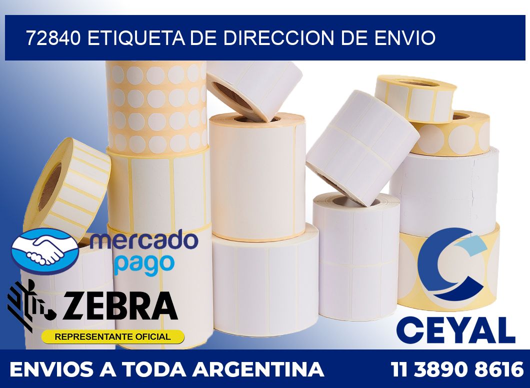 72840 Etiqueta de direccion de envio