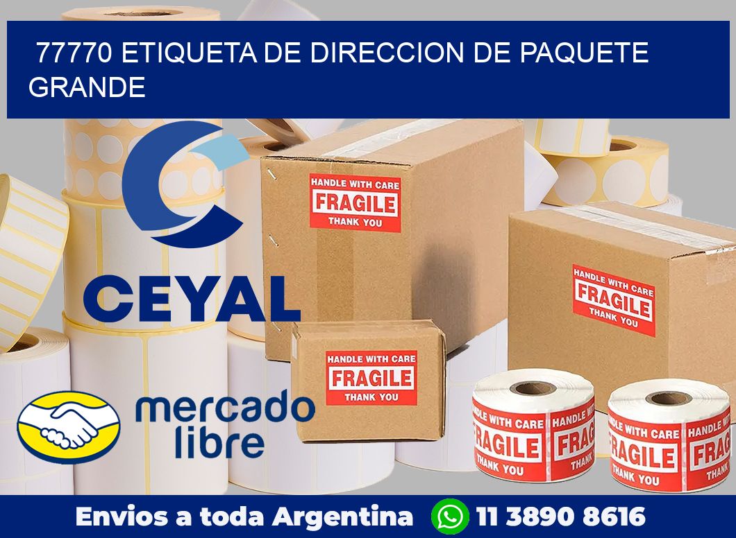 77770 Etiqueta de direccion de paquete grande