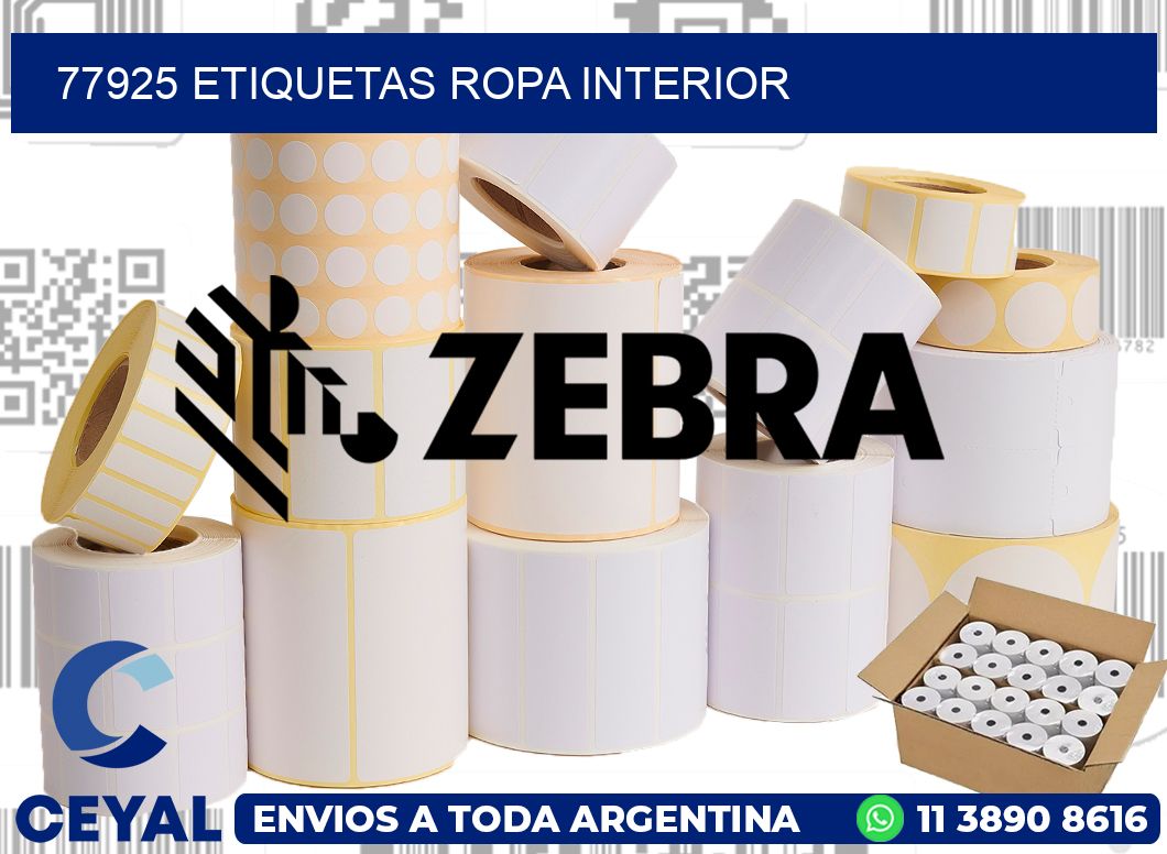 77925 Etiquetas ropa interior