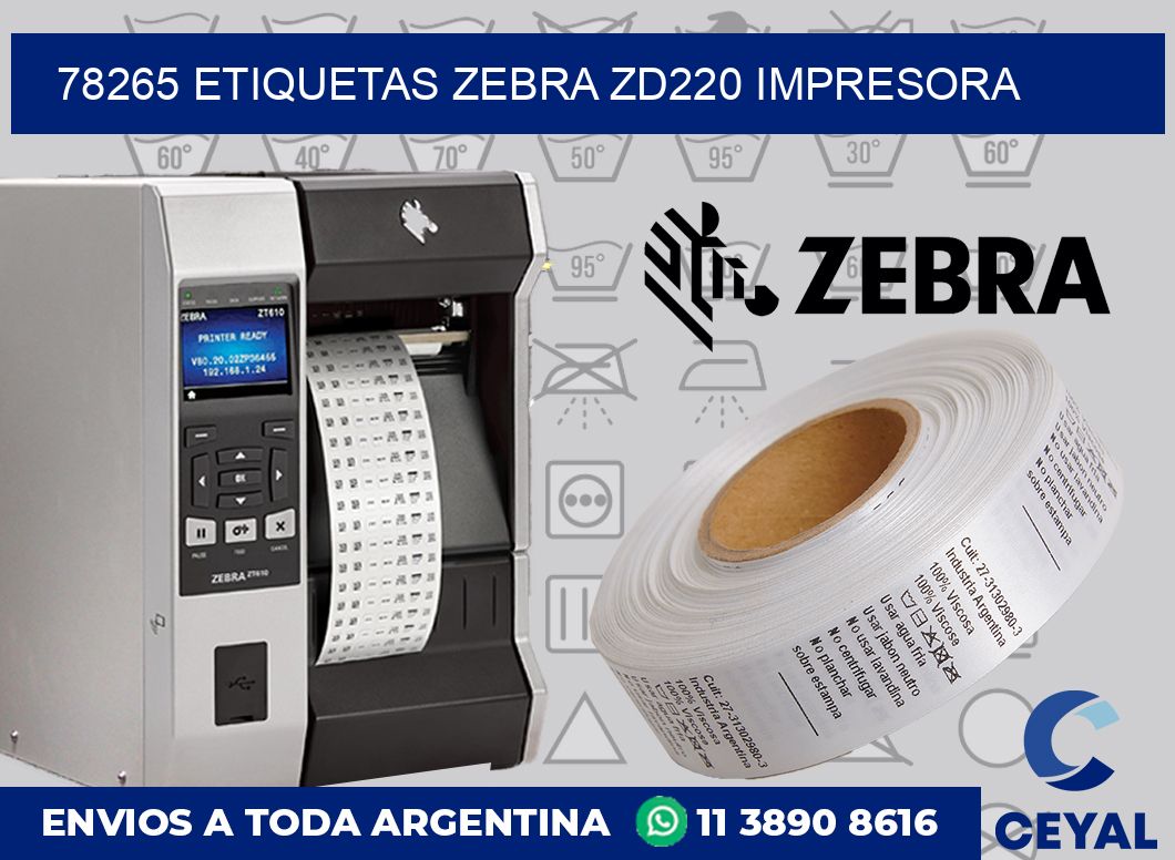 78265 etiquetas Zebra zd220 impresora
