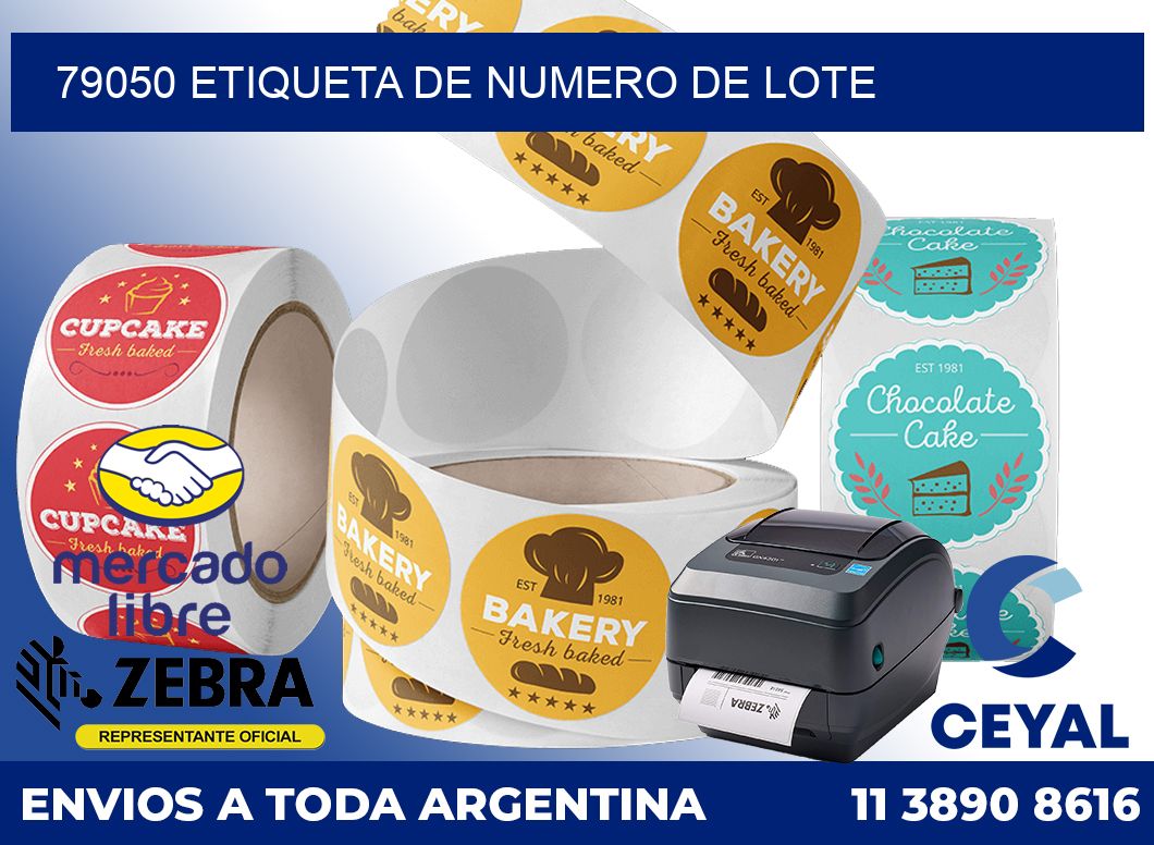 79050 Etiqueta de numero de lote